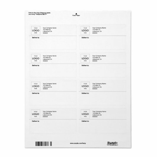 Logo-Versand - Berufliches Label (Vorne)