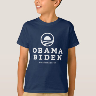 Logo-Vertikale Obama Biden "O" (weiß) T-Shirt