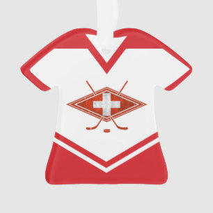 Logo-Verzierung Namen-u. Zahl-Jerseys die Schweiz Ornament