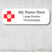 Logo Veterinary 3 Line Text Round Corner Namensschild