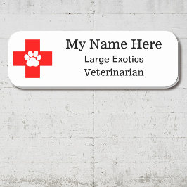 Logo Veterinary 3 Line Text Round Corner Namensschild