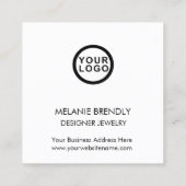 Logo | Vielen Dank für die moderne Square Business Quadratische Visitenkarte (Rückseite)