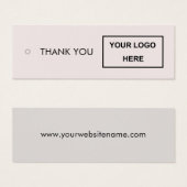 Logo Vielen Dank Kleidung Hang Tag (Vorne & Hinten)