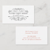 Logo-Visitenkarte des Baker-Bäckers Visitenkarte (Vorne/Hinten)