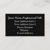 Logo-Visitenkarte Fügen Sie Ihre Visitenkarten hin Visitenkarte (Rückseite)