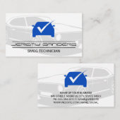 Logo-Visitenkarte für blaue Karos Visitenkarte (Vorne/Hinten)