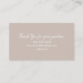 Logo-Visitenkarte für Potterie-Künstler-Vase-Schif Visitenkarte (Rückseite)