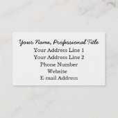 Logo-Visitenkarten-Logo personalisiert hinzufügen Visitenkarte (Rückseite)