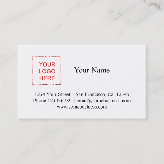 Logo-Visitenkarteschablone | fertigen Visitenkarte (Vorderseite)