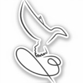 Logo-Vogeldesignfalke Aufkleber (Vorderseite)