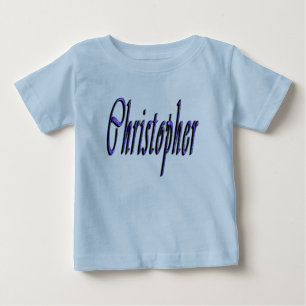 Logo von Blue Christopher Name Baby T-shirt