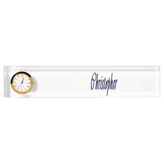 Logo von Blue Christopher Name Namensplakette (Vorderseite)