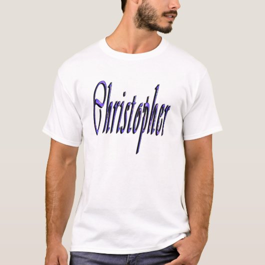 Logo von Blue Christopher Name T-Shirt (Vorderseite)