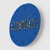 Logo von Blue Dimensional George Große Wanduhr (Winkel)