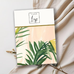 Logo von Boho Tropical Palm Leaf Blank Jewelier Visitenkarte