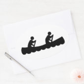 Logo von Canoe Stick Man Ovaler Aufkleber (Umschlag)