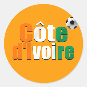 Logo von Côte d'Ivoire für Fußballfans Runder Aufkleber