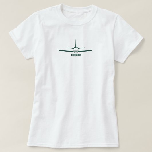 Logo von Destination East Lansing Michigan MI Flug T-Shirt (Design vorne)