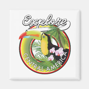 Logo von Explore Central America. Keramik-Ornament Magnet