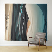 Logo von Fierce Minimalistisch Monta Beach Ocean W Wandteppich (Beispiel (Horizontal))