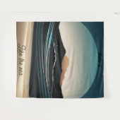 Logo von Fierce Minimalistisch Monta Beach Ocean W Wandteppich (Vorderseite (Horizontal))