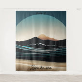 Logo von Fierce Minimalistisch Monta Beach Ocean W Wandteppich (Vorderseite)