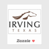 Logo von Irving, Texas, USA Aufkleber (Blatt)