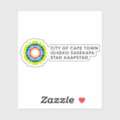 Logo von Kapstadt, Republik Südafrika Aufkleber (Blatt)