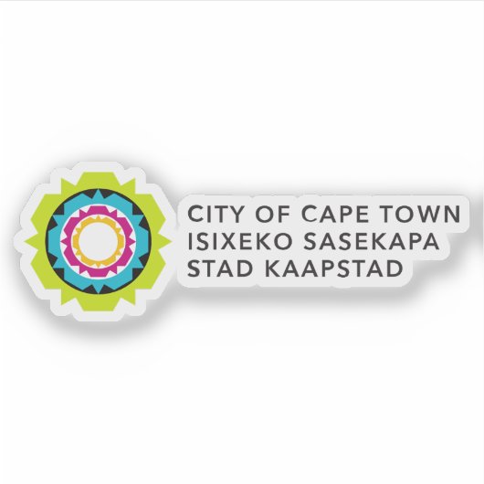Logo von Kapstadt, Republik Südafrika Aufkleber (Vorderseite)