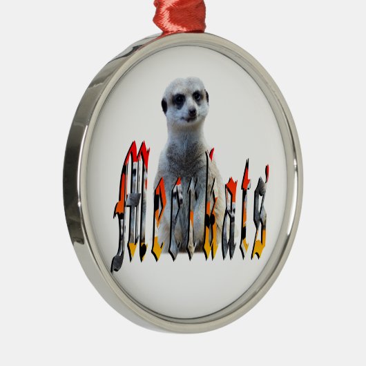Logo von Meerkat und Meerkats Picture Ornament Aus Metall (Rechts)