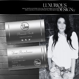 Logo von Noble Shimmery Silver Sparkle Diamonds Visitenkarte