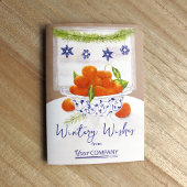 Logo von Orange, Blue Winter Christmas Orange Comp Karte