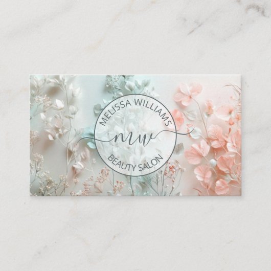 Logo von Pastel Boho Blume Visitenkarte (Vorderseite)