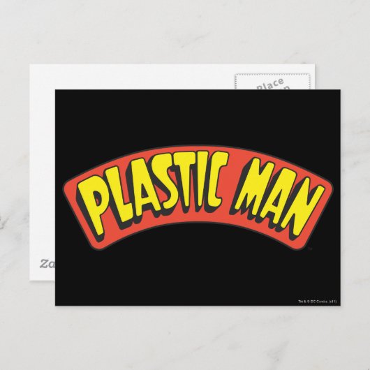 Logo von Plastic Man Postkarte (Vorne/Hinten)