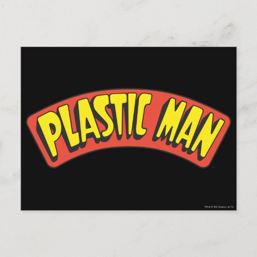 Logo von Plastic Man Postkarte (Vorderseite)