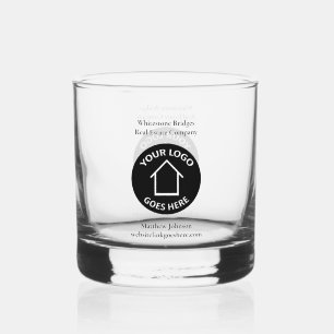 Logo von Real Anwesen Company, benutzerdefinierbar Whiskyglas