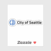 Logo von Seattle, Washington, USA Aufkleber (Blatt)