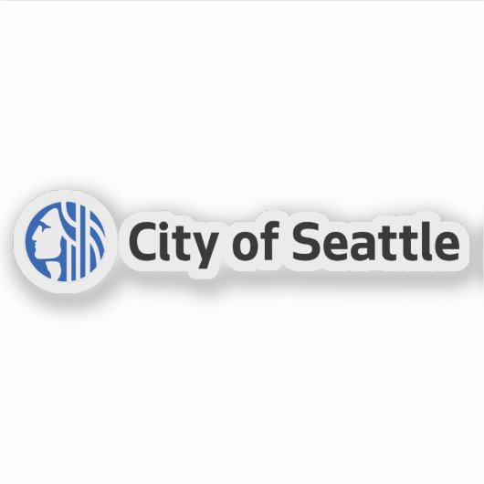Logo von Seattle, Washington, USA Aufkleber (Vorderseite)