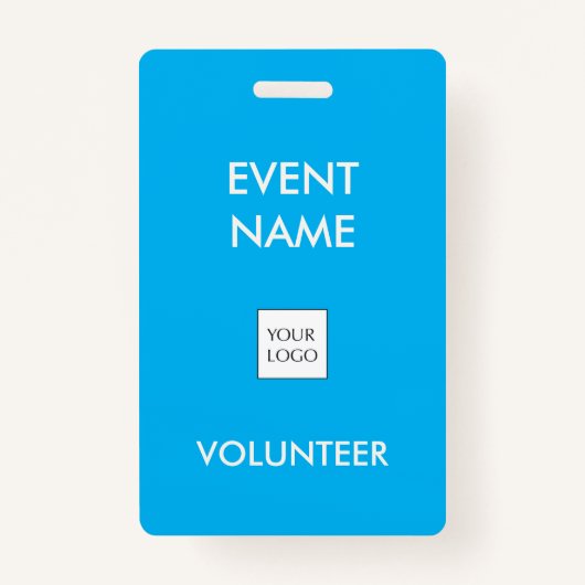 Logo von Sky Blue und Ivory Event Volunteer Ausweis (Vorderseite)