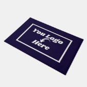 Logo von Solid Navy Blue Business Company Fußmatte (Schrägansicht)
