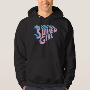Logo von Supergirl Pink und Blue Hoodie