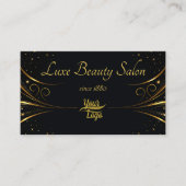 Logo-Vorlage Ausgereifter Gold Luxury Blüh Visitenkarte (Vorderseite)