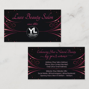 Logo-Vorlage Ausgereifter Pink Luxury Blüh Visitenkarte