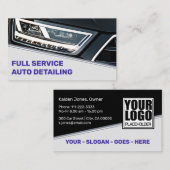 Logo-Vorlage Cooler Black Blue Car Service Visitenkarte (Vorne/Hinten)