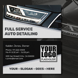 Logo-Vorlage Cooler Black Gray Car Service Visitenkarte