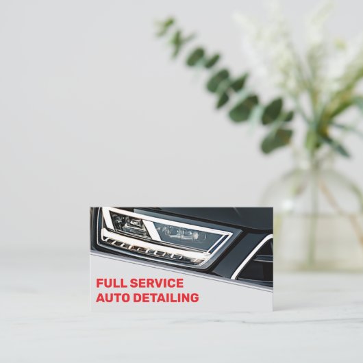 Logo-Vorlage Cooler Black Red Car Service Visitenkarte (Stehend Vorderseite)