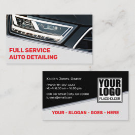 Logo-Vorlage Cooler Black Red Car Service Visitenkarte