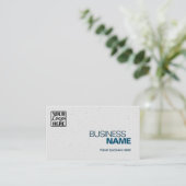 Logo-Vorlage Elegance Classic Simple Blue Gray Visitenkarte (Stehend Vorderseite)