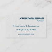 Logo-Vorlage Elegance Classic Simple Blue Gray Visitenkarte (Rückseite)