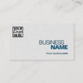 Logo-Vorlage Elegance Classic Simple Blue Gray Visitenkarte (Vorderseite)